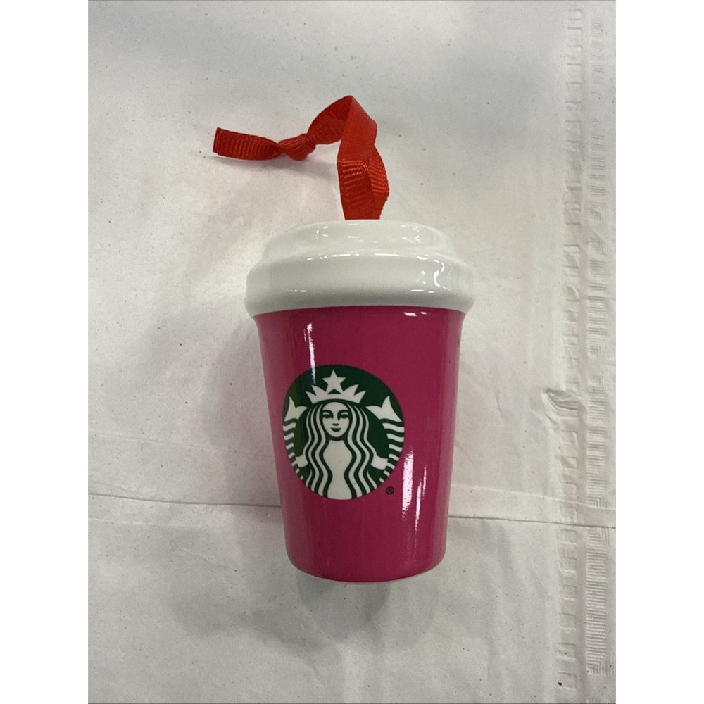 2021 Pink Starbucks Holiday Christmas Ornament Cup